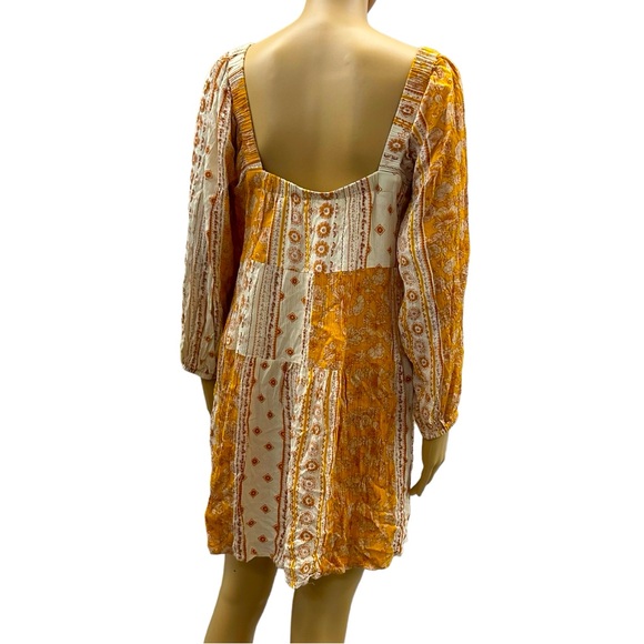 Adorable Anthropologie Spring En Creme Yellow and White Cotton Mini Dress - Picture 3 of 6